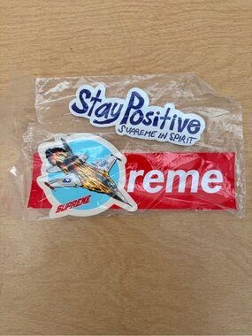 Box Logo, “Stay Positive” & USAF Jet Designs Sealed Sticker Bundle